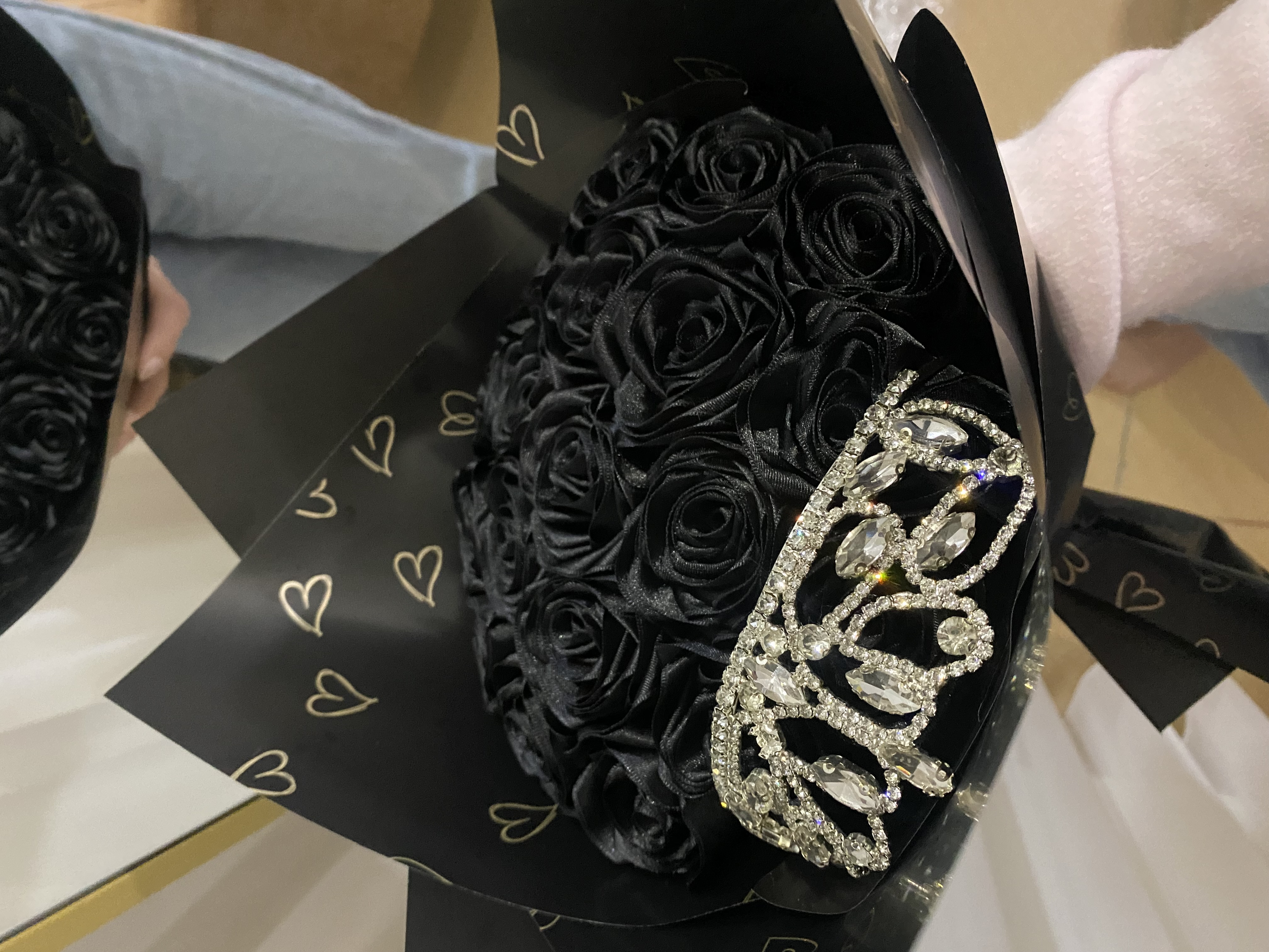 18’li Siyah Kurdele Buketi